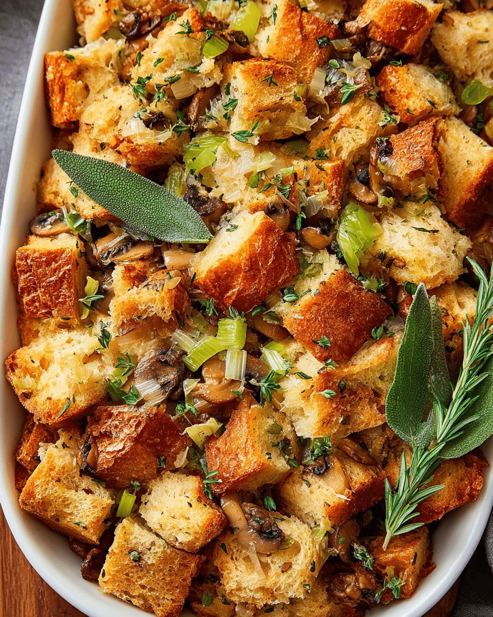 Herbed Mushroom Bread Stuffing: The Ultimate Sourdough Holiday Classic step 7