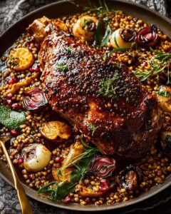 Honey-Braised Lamb Shoulder with Citrus & Spiced Freekeh | Cook with Feast 1