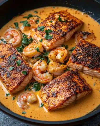 Indulgent Cajun Cream Sauce with Salmon and Shrimp: A 30-Minute Seafood Masterpiece step 3