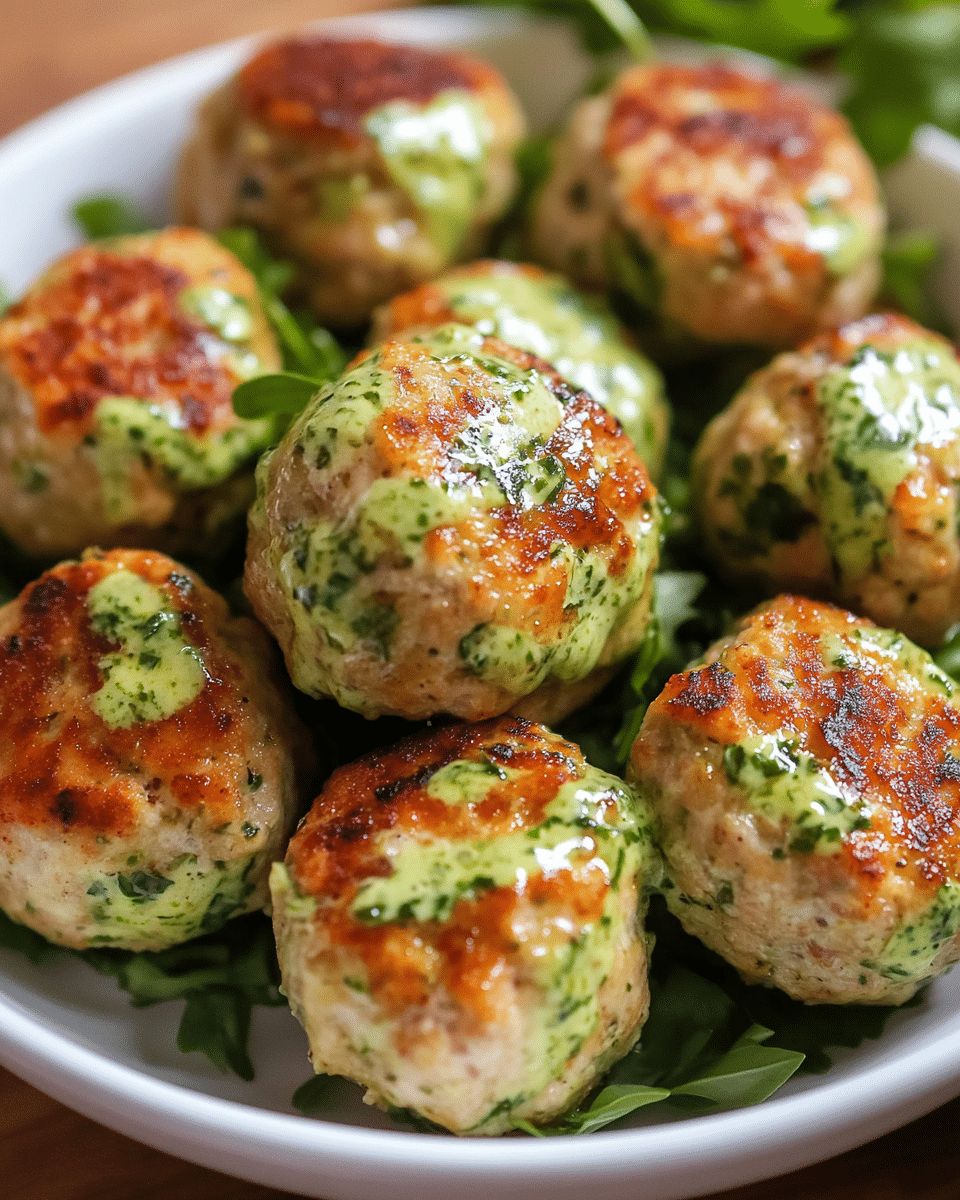 Juicy Chicken Meatballs with Green Goddess Dressing: A Fresh Comfort Food Twist step 2