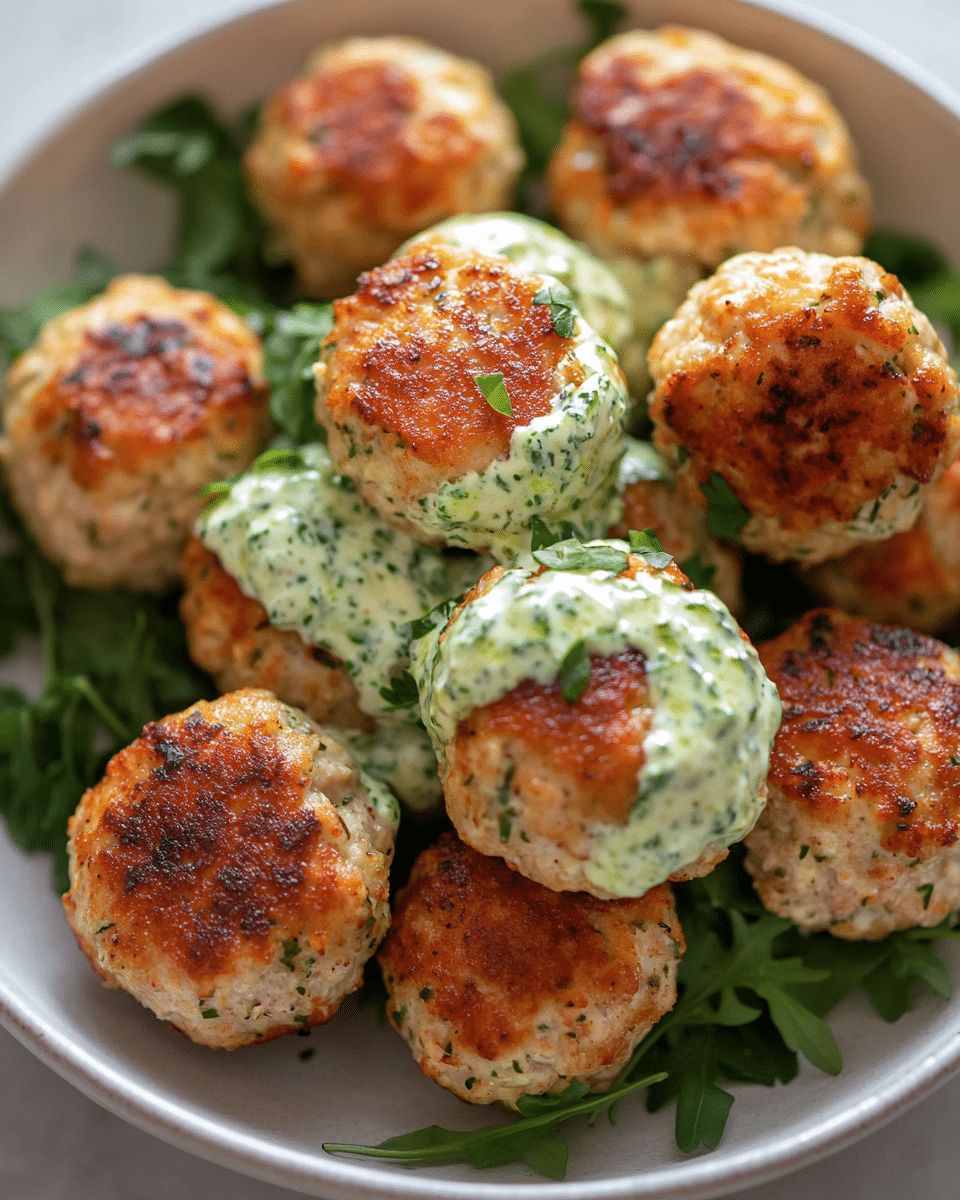 Juicy Chicken Meatballs with Green Goddess Dressing: A Fresh Comfort Food Twist step 4