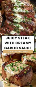 Juicy Steak with Creamy Garlic Sauce: A 30-Minute Masterpiece photo 1