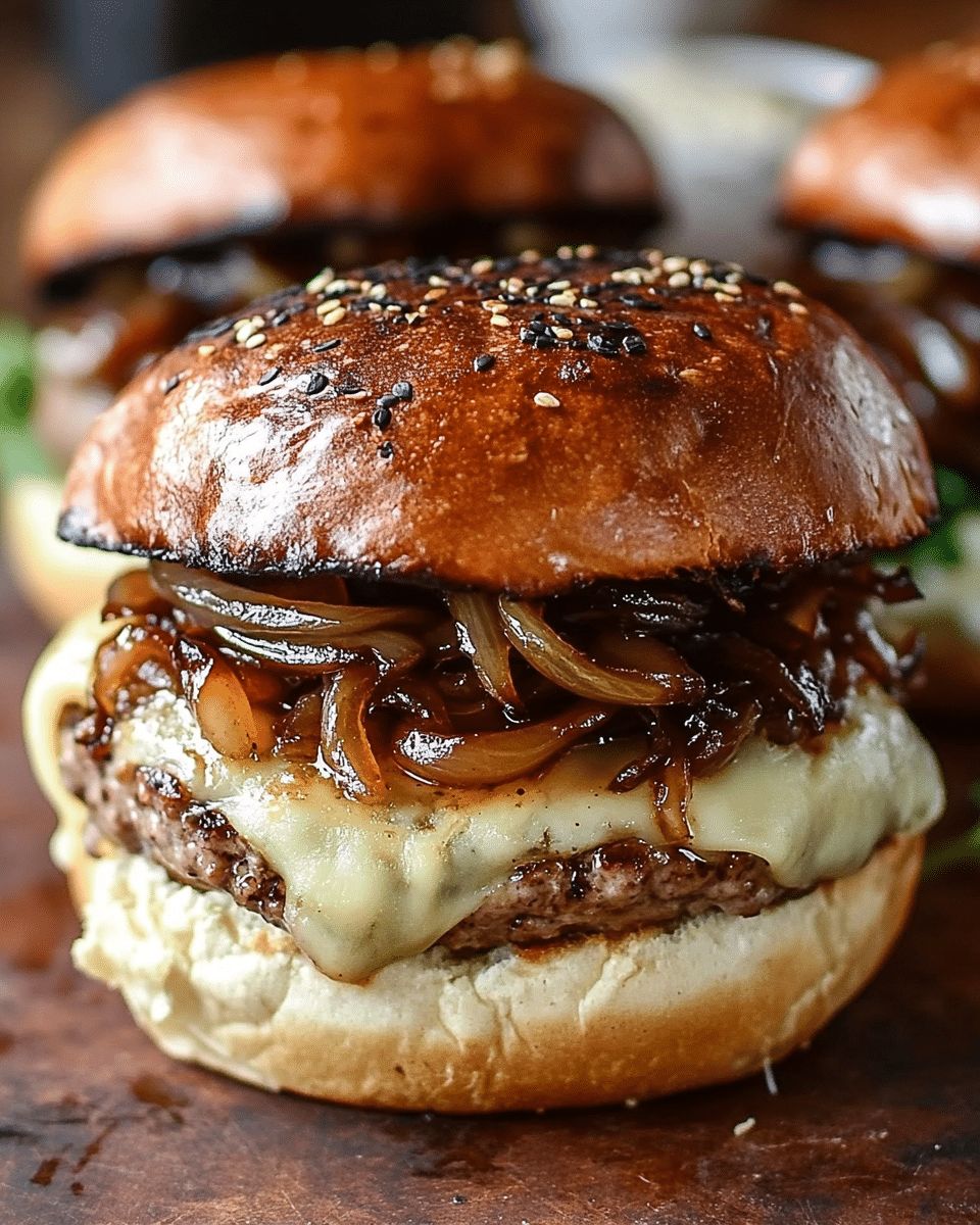 Juicy Turkey Burgers with Balsamic Caramelized Onions and Provolone step 2