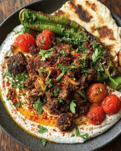 Lamb with Creamy Eggplant Spread – A Rich Middle Eastern Dinner 1