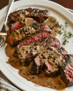 Master Classic Steak Au Poivre: The Ultimate French Bistro Recipe with Cognac Cream Sauce 1