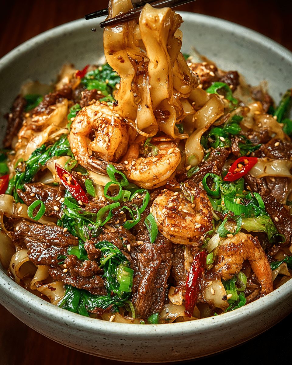 Master the Art of Hand-Pulled Cumin Lamb & Shrimp Noodles step 3