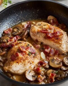 One-Pan Creamy Bacon Mushroom Chicken Skillet: The Ultimate Comfort Dinner 1