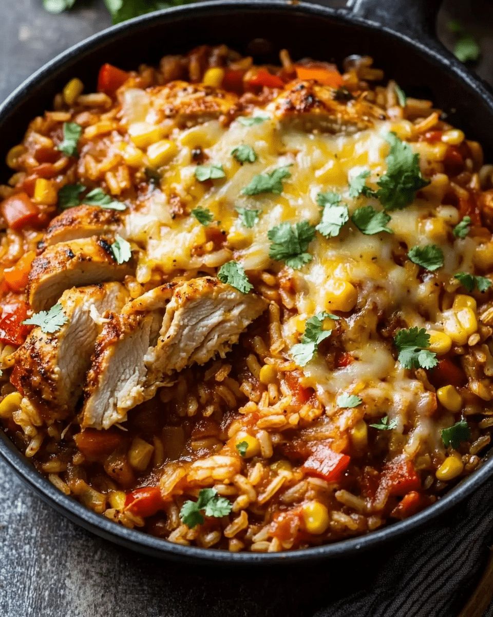One-Pan Easy Chicken and Rice Skillet with Corn and Spices step 3