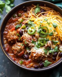 One-Pot Cheesy Meatball Chili Spaghetti: The Ultimate Comfort Food 1