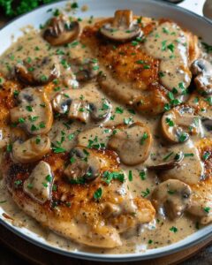 One-Skillet Creamy Asiago and Mustard Chicken with Mushrooms 1