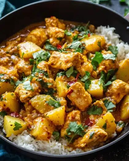 One-Skillet Creamy Thai Chicken Curry with Spicy Garlic Butter step 5