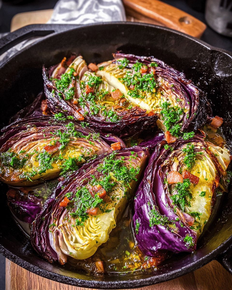 Savory Braised Cabbage with Bacon, Garlic, and Zesty Herb Gremolata step 4