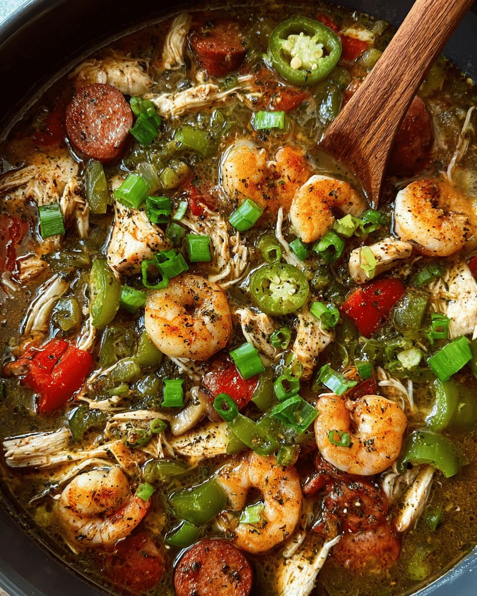 Slow-Cooker Chicken, Shrimp & Mushroom Gumbo: A Deep South Classic step 3