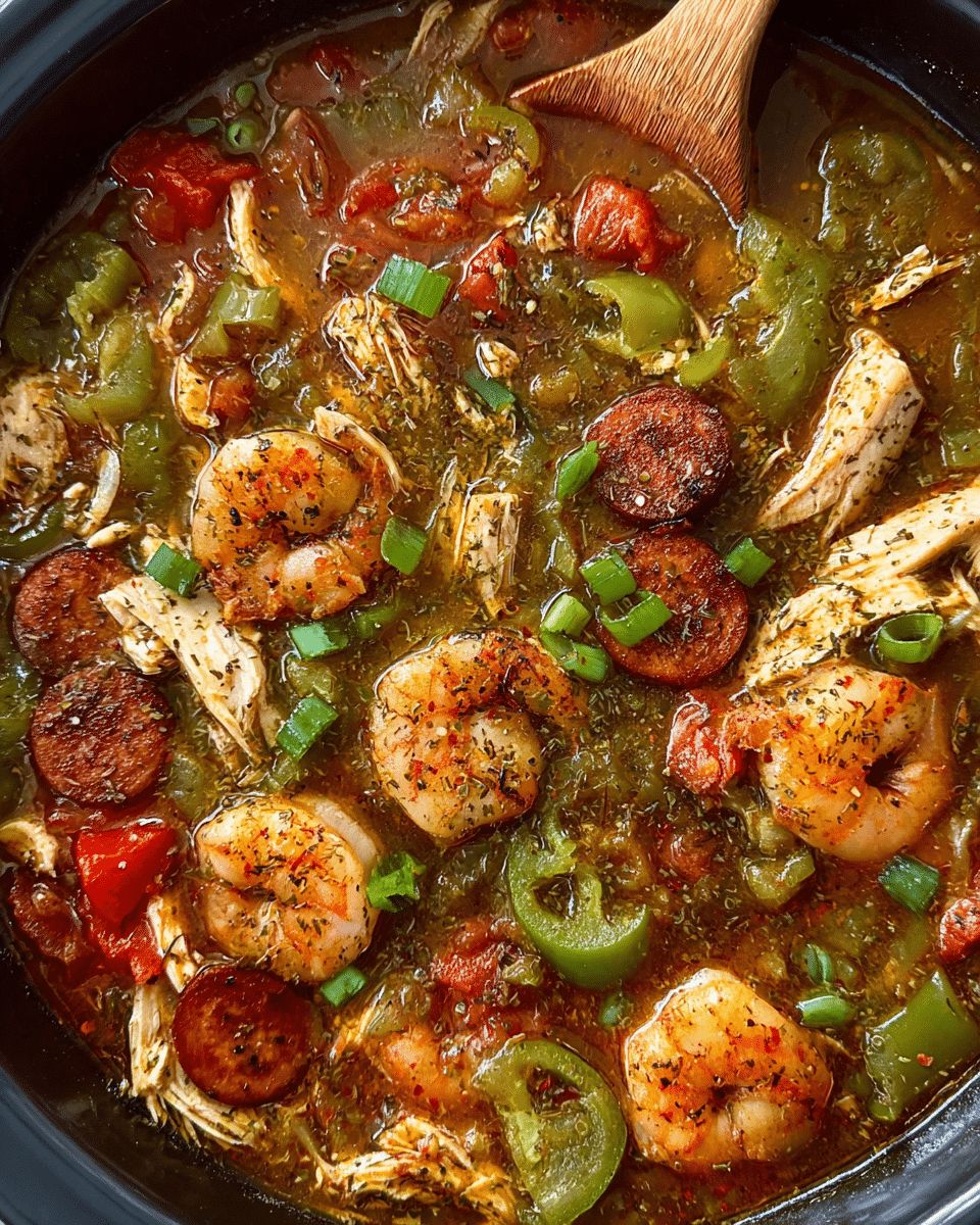 Slow-Cooker Chicken, Shrimp & Mushroom Gumbo: A Deep South Classic step 5