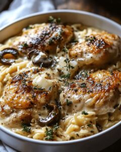 Slow Cooker Creamy Gruyere Chicken with Orzo | Easy One-Pot Dinner 1