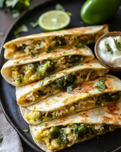 Smoky Poblano Pepper and Avocado Quesadillas: Easy Vegetarian Recipe step 4
