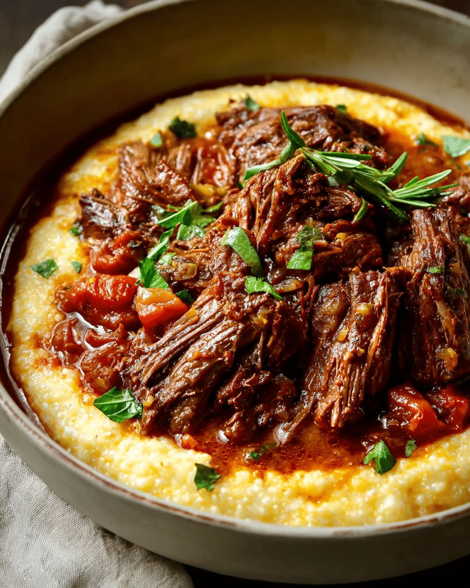 Tender Oven-Braised Beef Roast with Creamy Polenta | Cook with Feast step 2