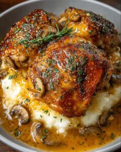 The Best Creamy Garlic Mushroom Chicken Thighs: One-Pan Comfort Food photo 1