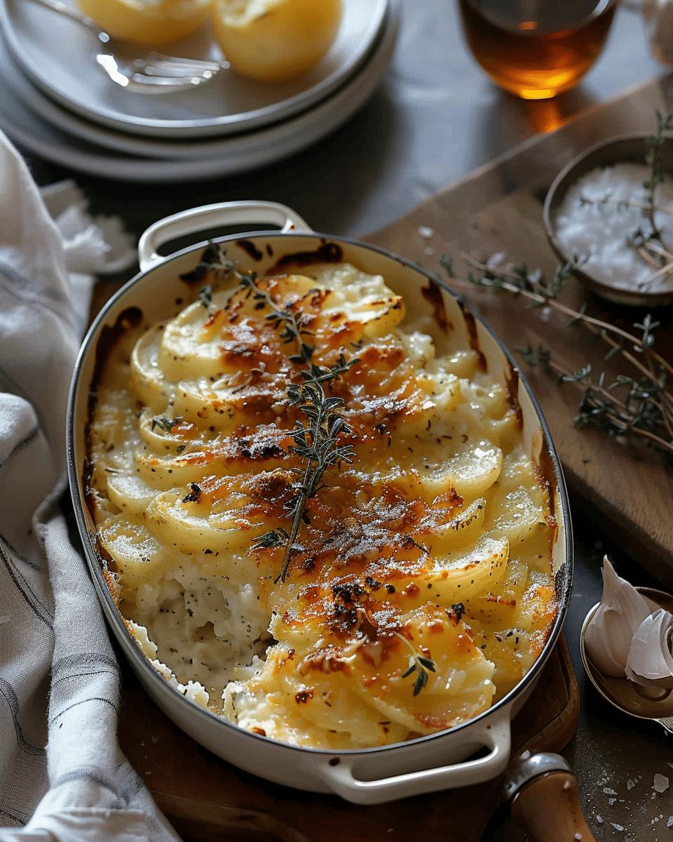 The Best Decadent Creamy Potato Bake Recipe | Cook With Feast step 2