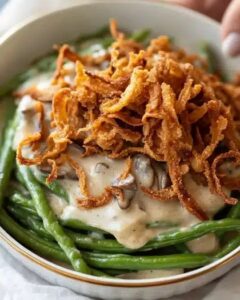 The Best Homestyle Green Bean Casserole with Crispy Fried Onions 1