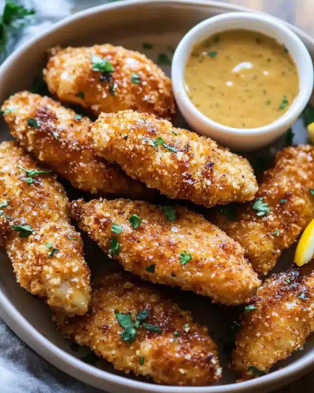 The Ultimate Crispy Baked Chicken Tenders with Homemade Honey Mustard step 4
