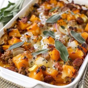 The Ultimate Fall Comfort: Butternut Squash and Apple Casserole with Sausage 1