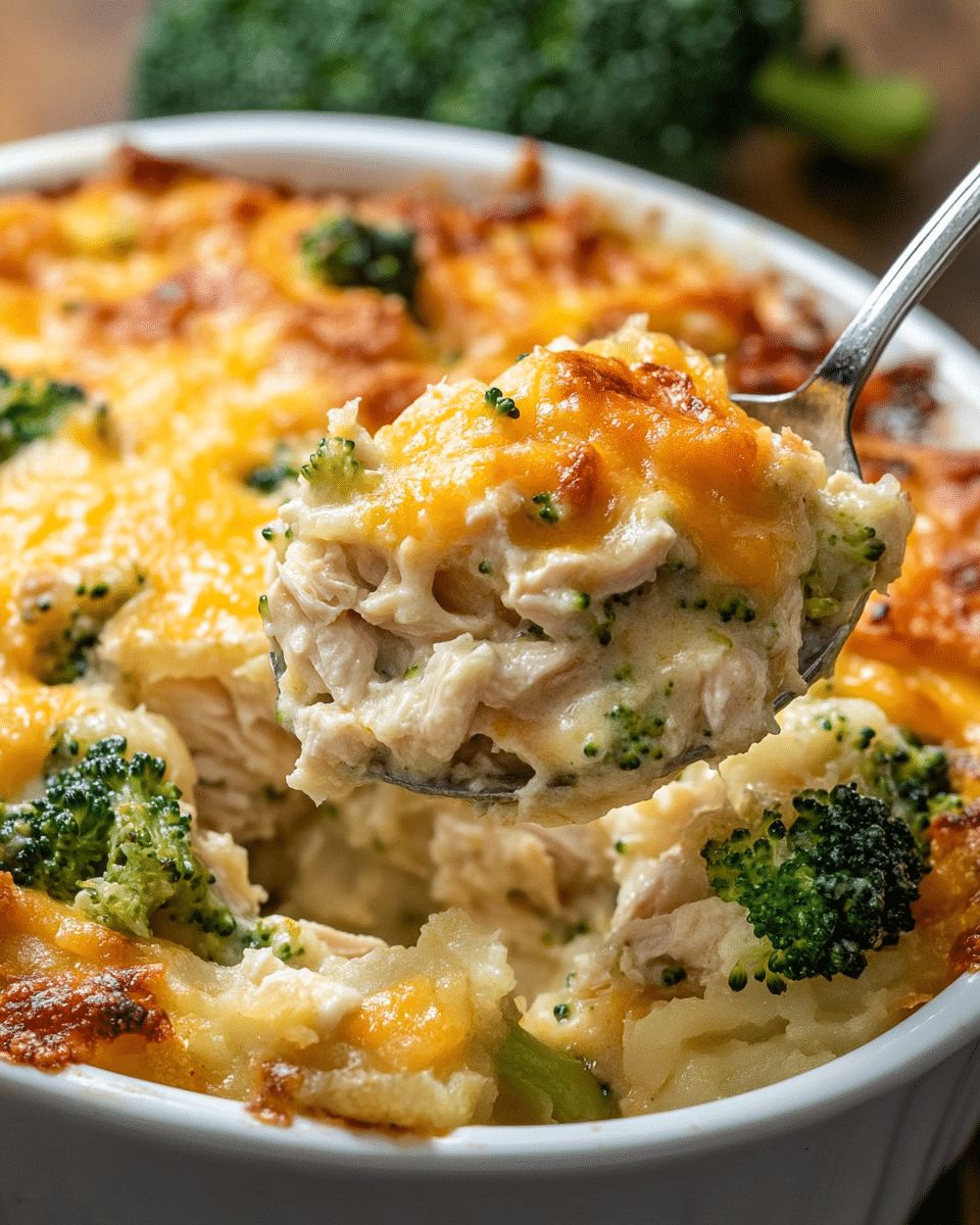 Ultimate Cheesy Baked Potato Chicken and Broccoli Casserole Recipe step 4