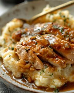 Ultimate Chicken and Garlic Gravy with Cheesy Mashed Potatoes 1
