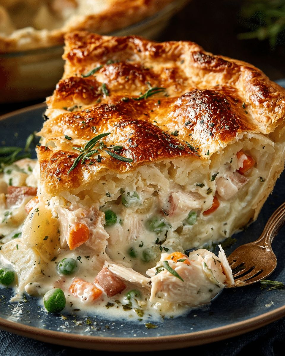 Ultimate Chicken and Ham Pot Pie with Creamy Vegetable Filling step 2