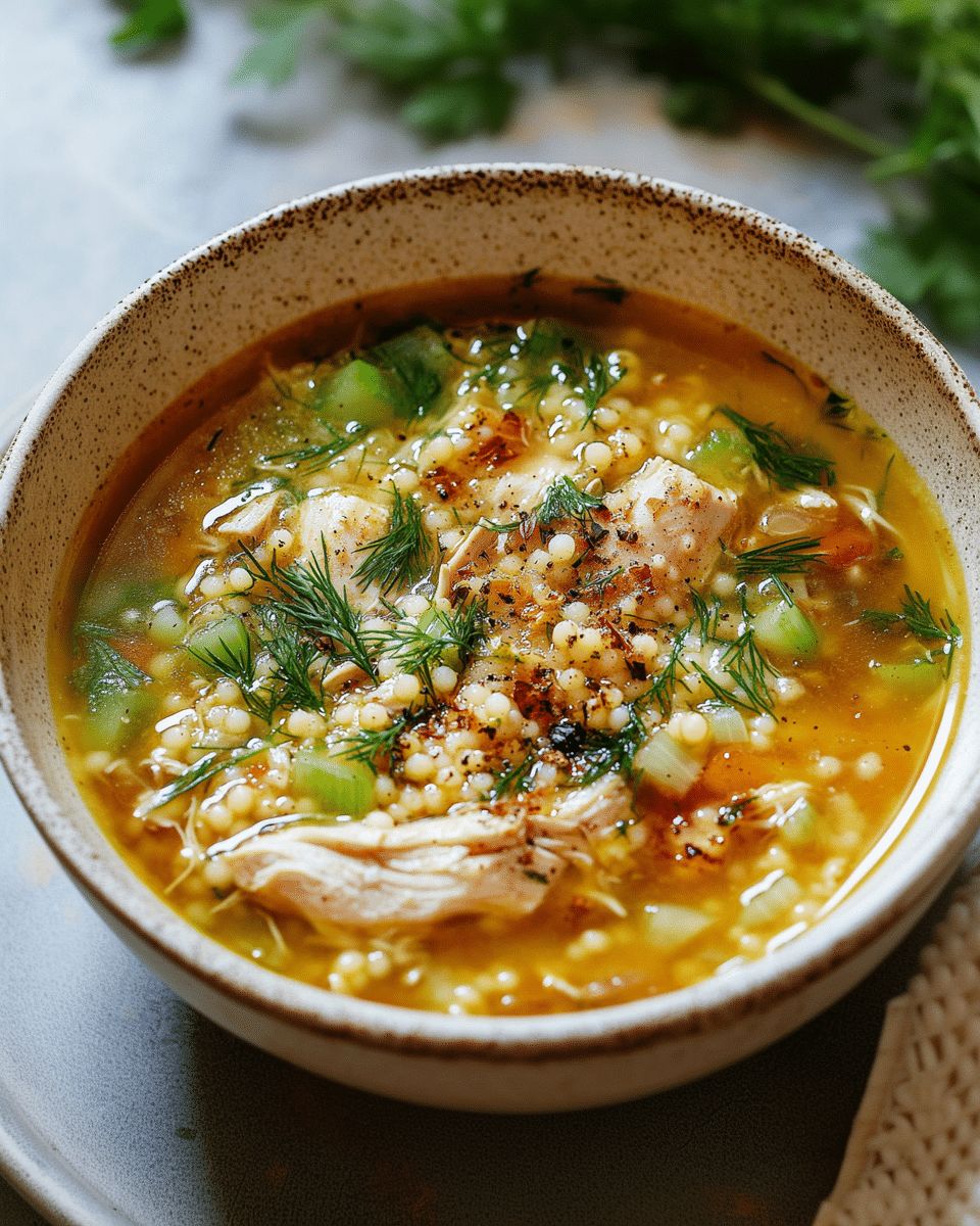 Ultimate Chicken and Pearl Couscous Soup: Hearty, Zesty, and Simple step 3