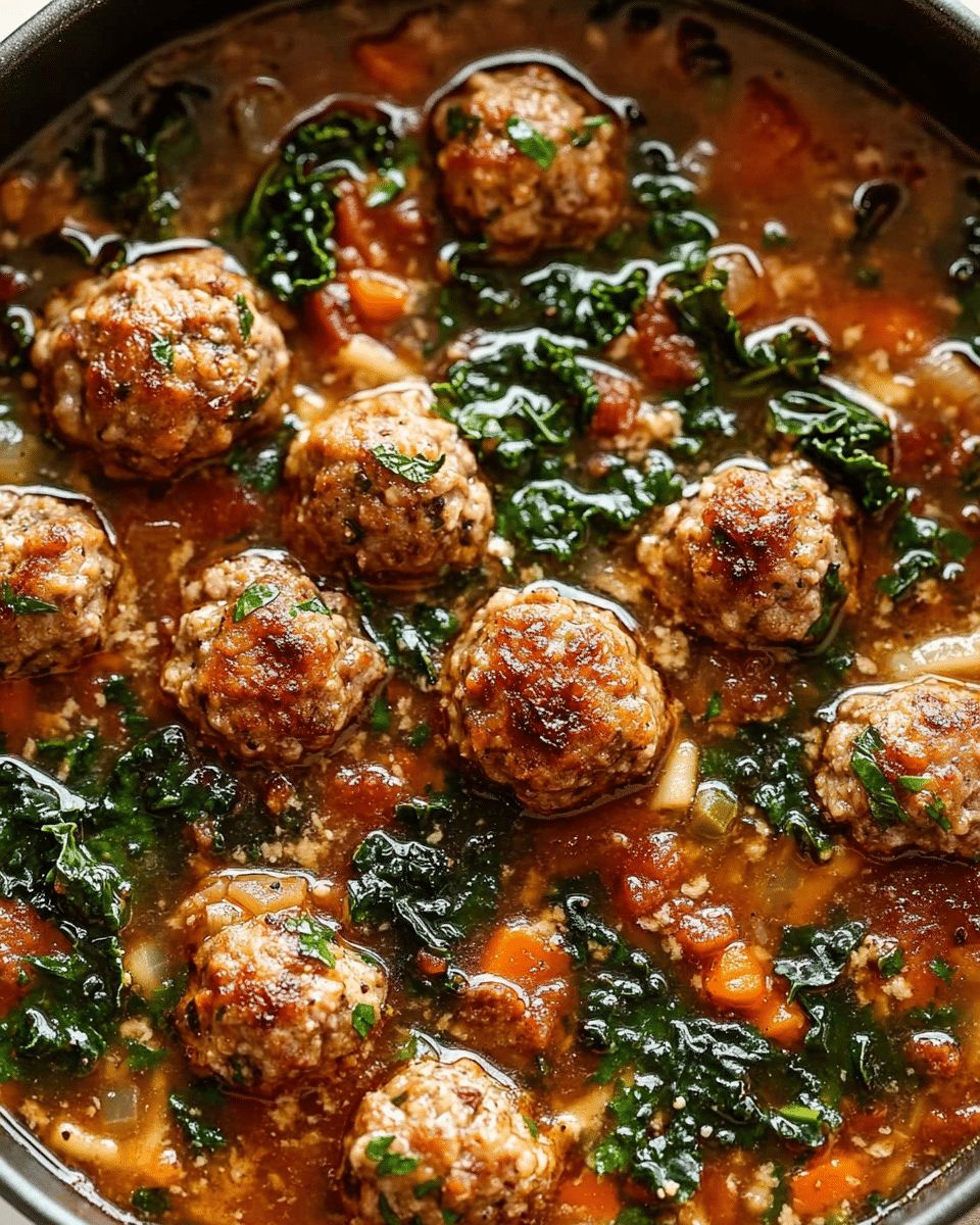 Ultimate Cozy Italian Meatball Soup with Kale and Lemon Recipe step 3