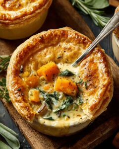 Ultimate Creamy Butternut Squash, Kale & Mushroom Pot Pies (Vegan) 1