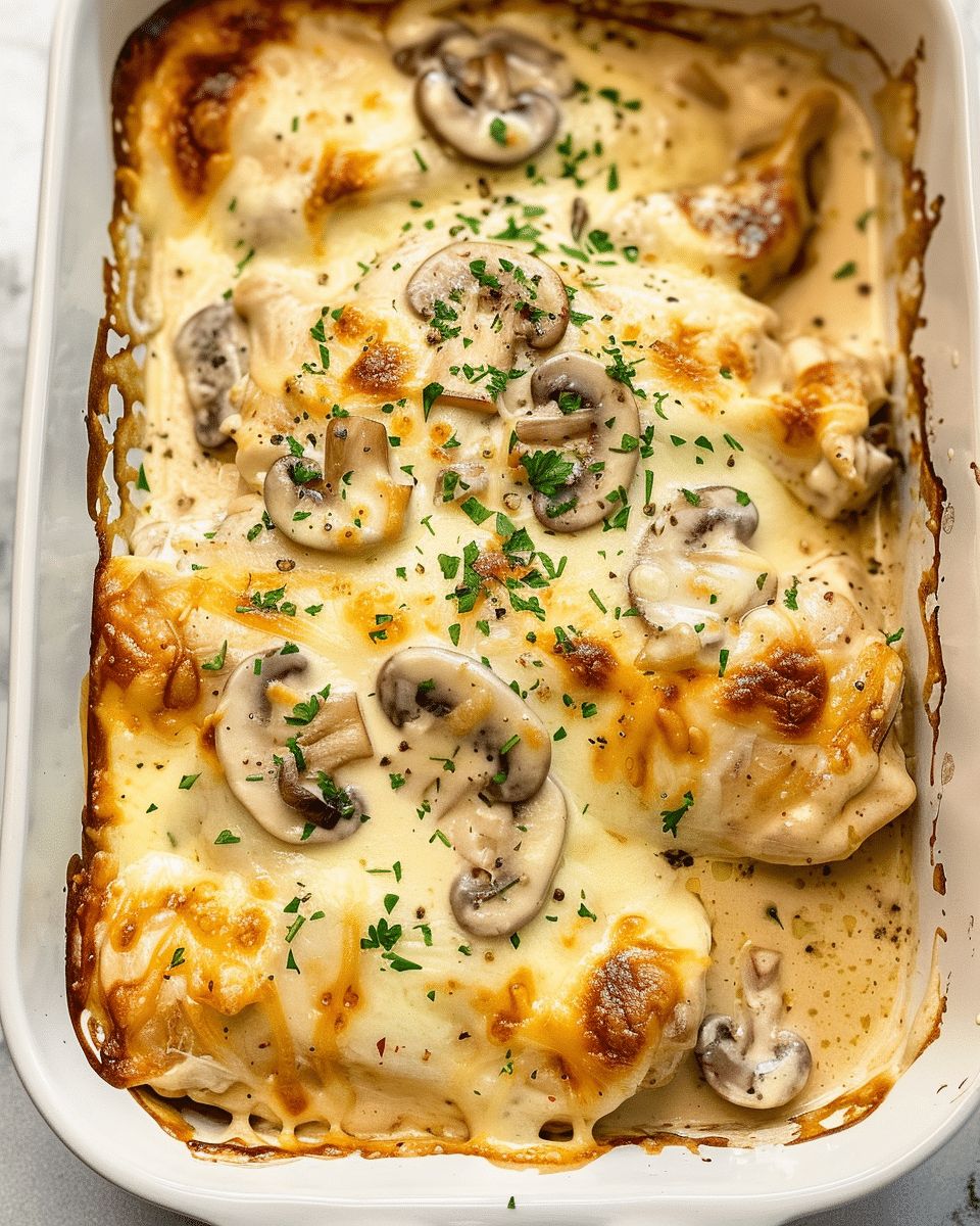 Ultimate Creamy Chicken and Mushroom Bake Recipe - Cook with Feast step 2