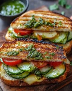 Ultimate Grilled Sourdough Veggie Sandwich with Zesty Cilantro Chutney 1