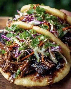 Ultimate Hoisin Beef Ribs Arepas with Zesty Korean Slaw 1