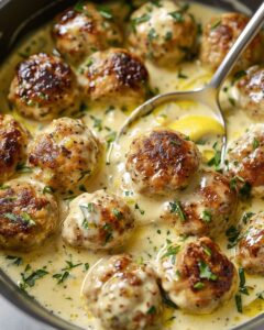 Zesty & Creamy Lemon Pepper Chicken Meatballs Recipe — Easy & Comforting 1