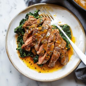 10-Minute Pan-Seared Flank Steak in Garlic Butter Sauce 1
