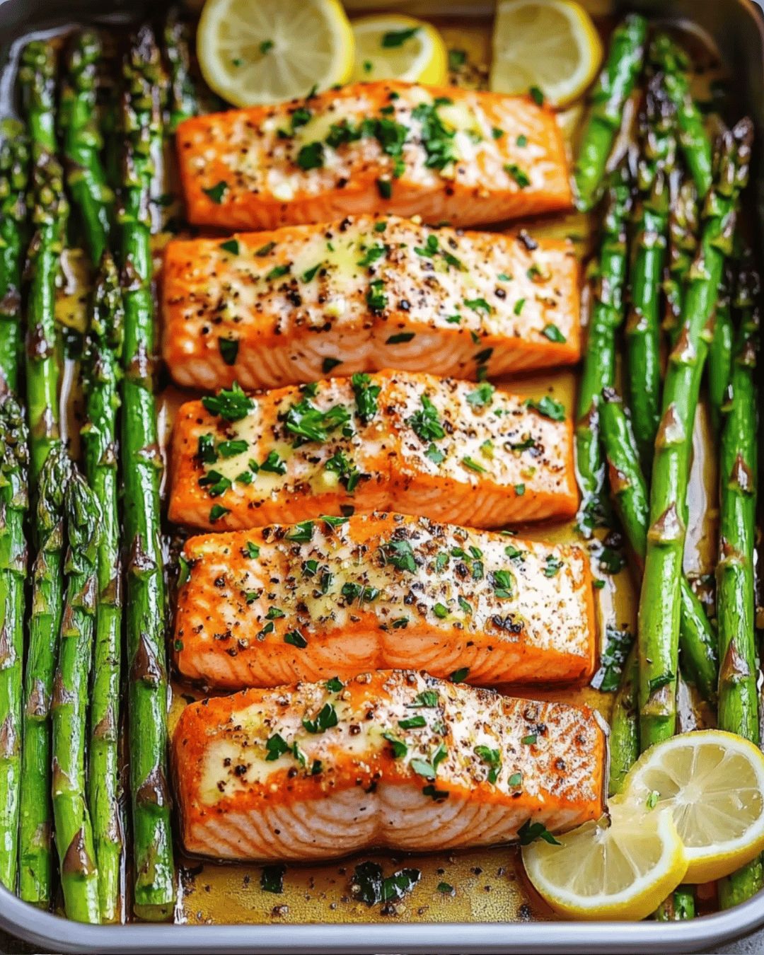 20-Minute Garlic Butter Salmon & Asparagus (One-Pan Recipe) step 2