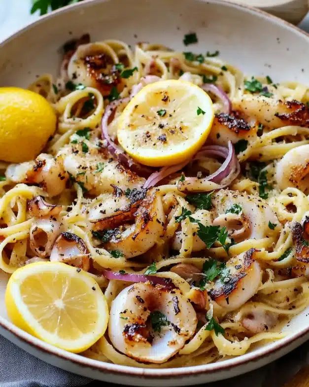 30-Minute Lemon Garlic Squid Linguine: The Ultimate Seafood Pasta Recipe step 2