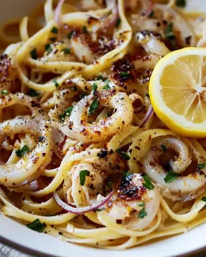 30-Minute Lemon Garlic Squid Linguine: The Ultimate Seafood Pasta Recipe step 3