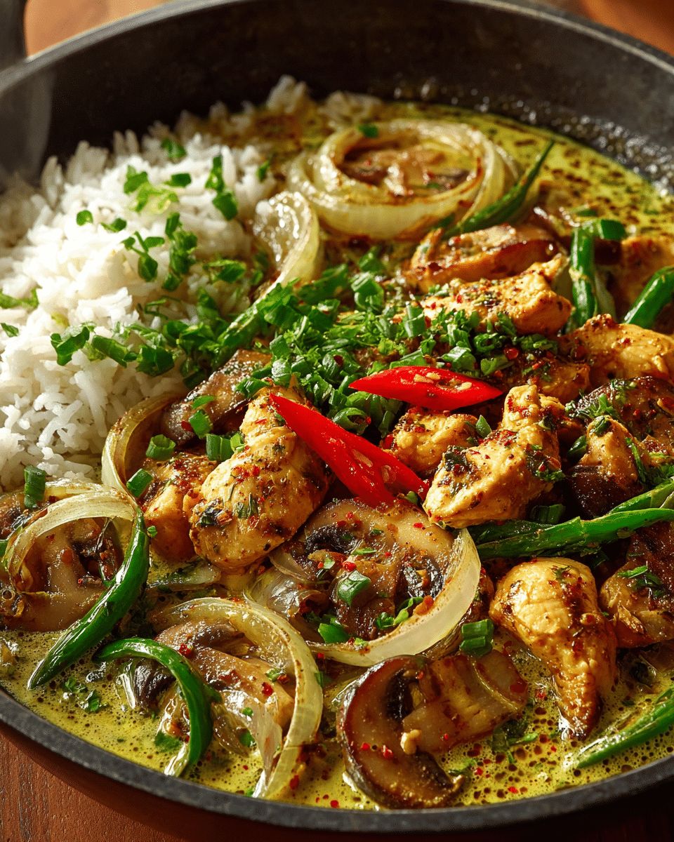 Creamy Lemongrass Coconut Chicken Curry with Mushrooms: Easy One-Pan Recipe step 3