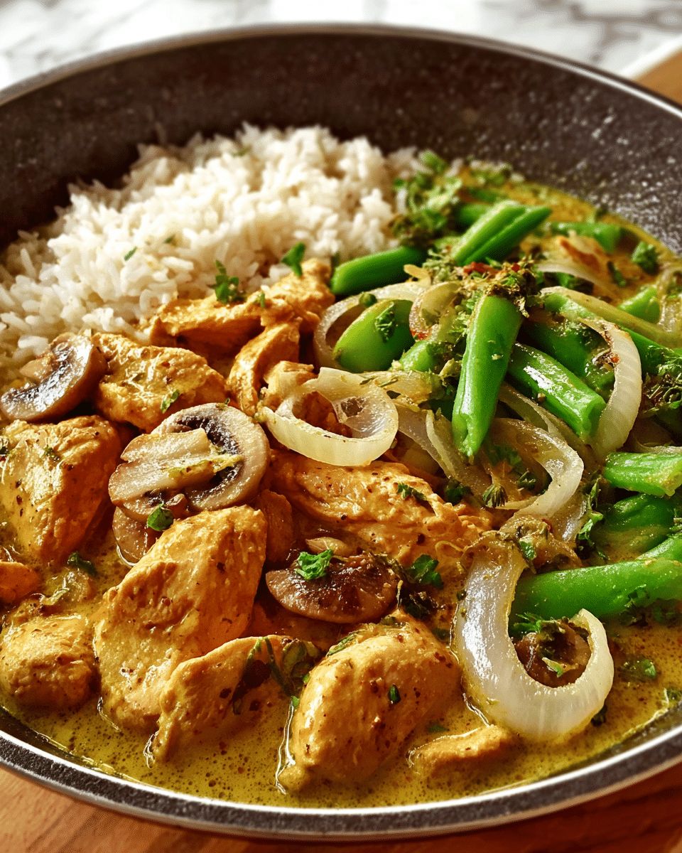Creamy Lemongrass Coconut Chicken Curry with Mushrooms: Easy One-Pan Recipe step 5