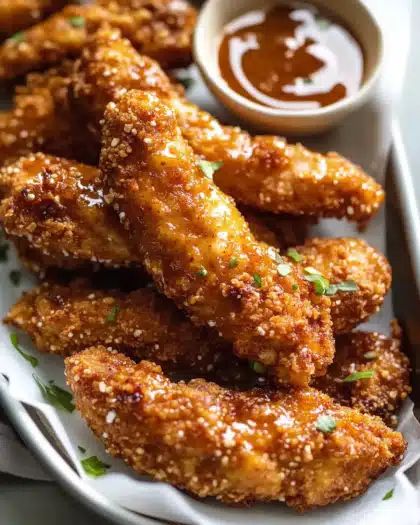 Crispy Pretzel-Crusted Chicken Tenders with Spicy Honey Drizzle step 2