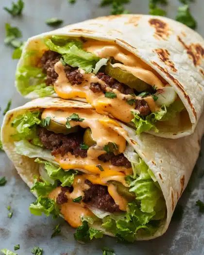 Easy Low-Carb Cheeseburger Wraps with Homemade Secret Sauce step 5