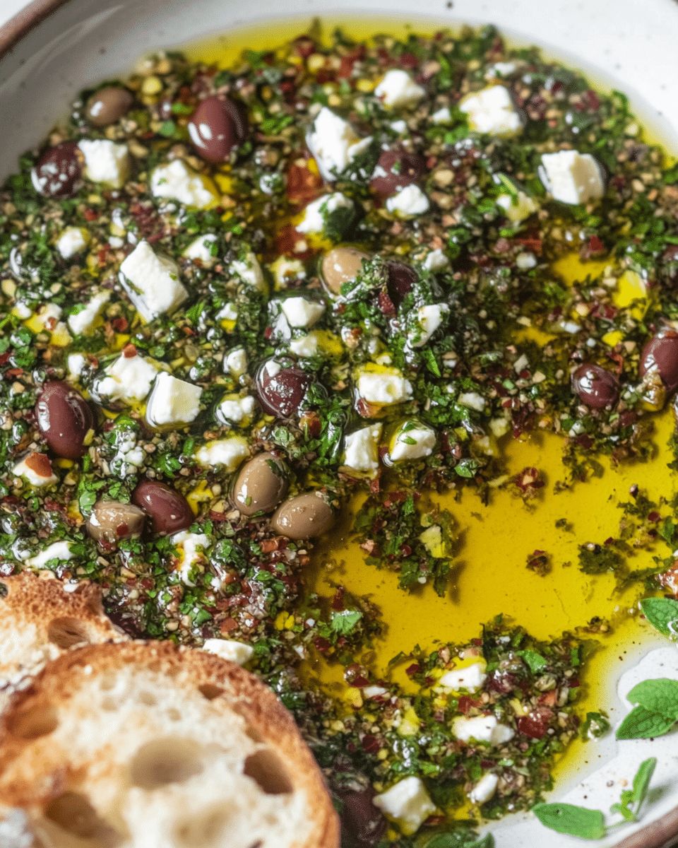 Easy Mediterranean Herb and Feta Olive Oil Dip Recipe | Cook with Feast step 4
