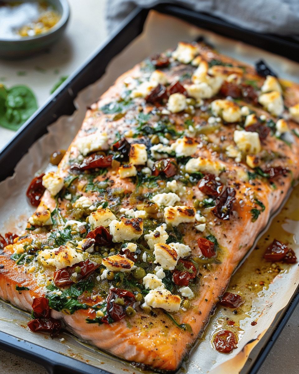 Easy Mediterranean Salmon Bake: A 30-Minute Healthy Dinner Recipe step 3