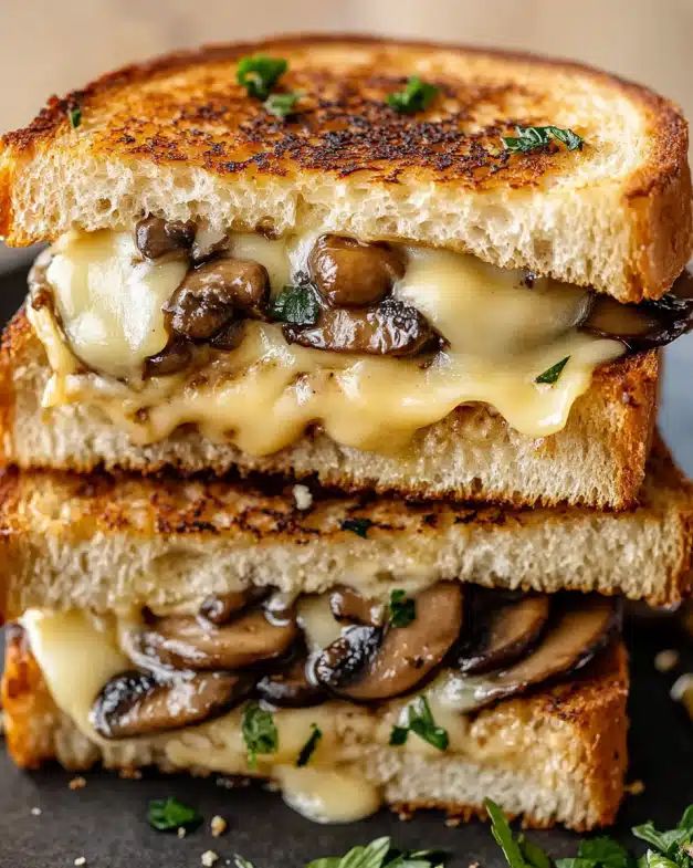 Gourmet Mushroom and Cheese Grilled Sandwich Recipe | Cook with Feast step 4