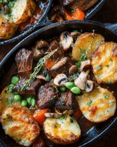 Hearty Beef, Mushroom, and Potato Bake Recipe | Cook with Feast 1