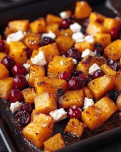 Honey Roasted Butternut Squash with Cranberries and Feta | Cook with Feast 1