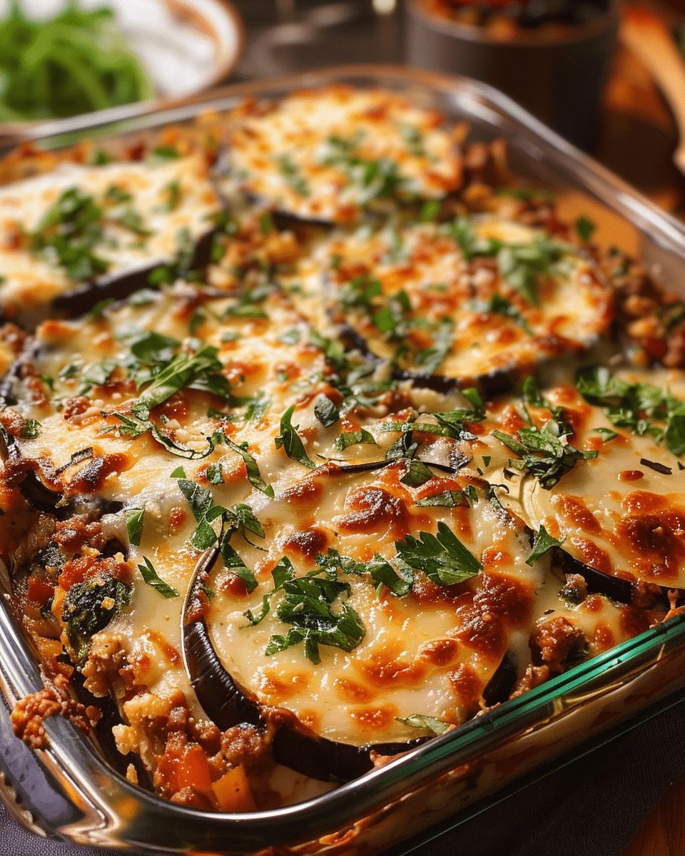 Keto-Friendly Low-Carb Eggplant Lasagna with Spinach and Beef step 2